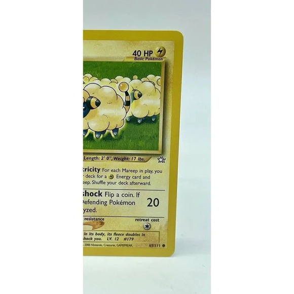 Mareep 65/111 Neo Genesis Pokemon TCG WOTC Non‎ Holo Vintage 2000 NM - Picture 3 of 6